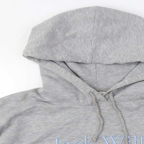 Jack Wills Women's Grey Pullover Hoodie Size M