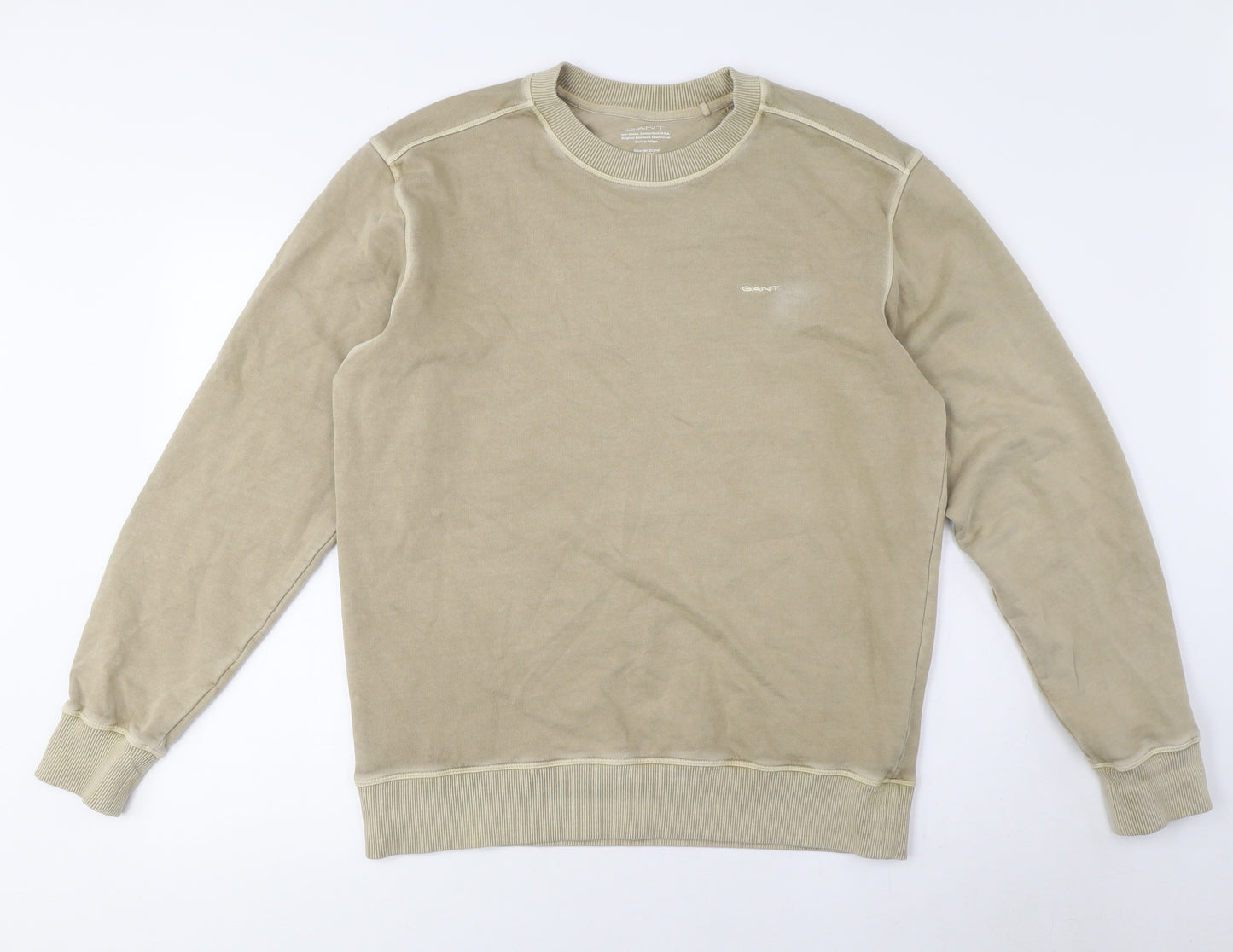 Gant Beige Sweatshirt - Men's M, Classic Crew Neck