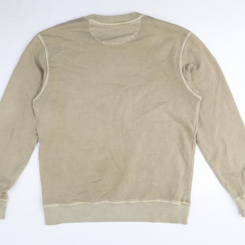 Gant Beige Sweatshirt - Men's M, Classic Crew Neck