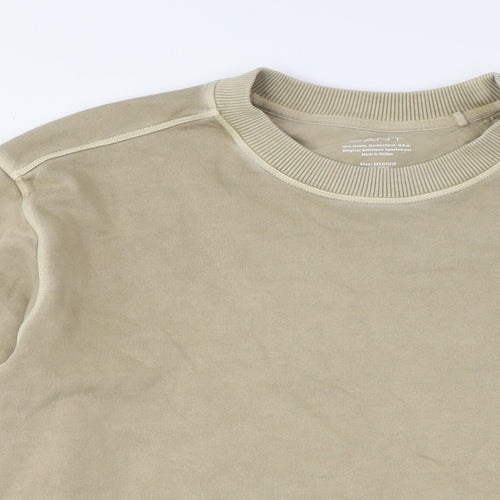 Gant Beige Sweatshirt - Men's M, Classic Crew Neck