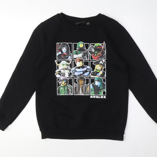 Boys Black Roblox Graphic Pullover Sweatshirt - Size 10Y