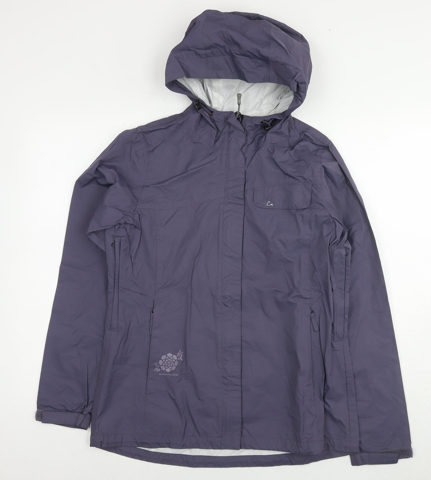 Paradox Womens Blue Rain Coat Jacket Size S Zip