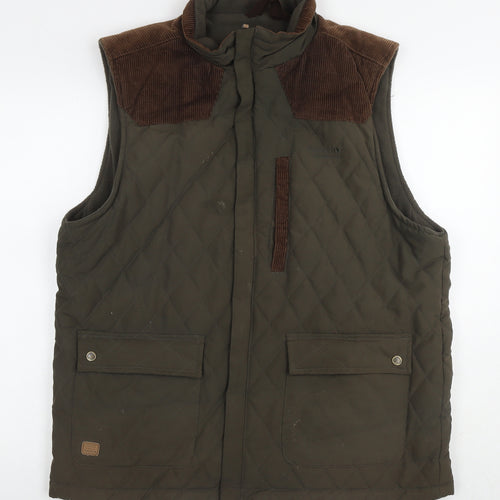 Regatta Mens Brown Gilet Waistcoat Size XL Zip - Reversible