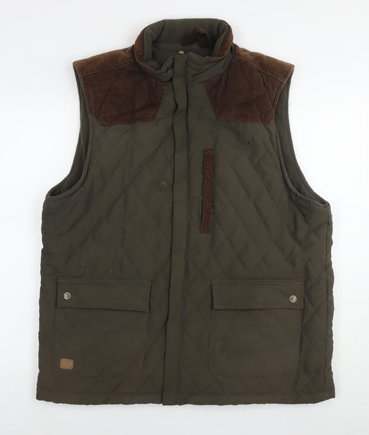 Regatta Mens Brown Gilet Waistcoat Size XL Zip - Reversible