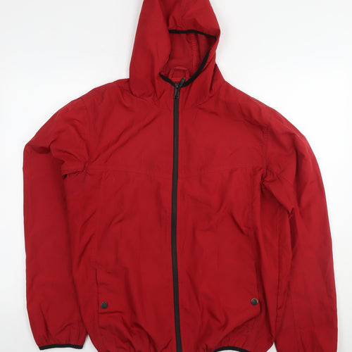 Brave Soul Mens Red Jacket Size L Zip