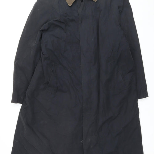 Rainman London Mens Black Pea Coat Coat Size XL Button