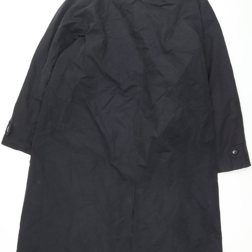 Rainman London Mens Black Pea Coat Coat Size XL Button