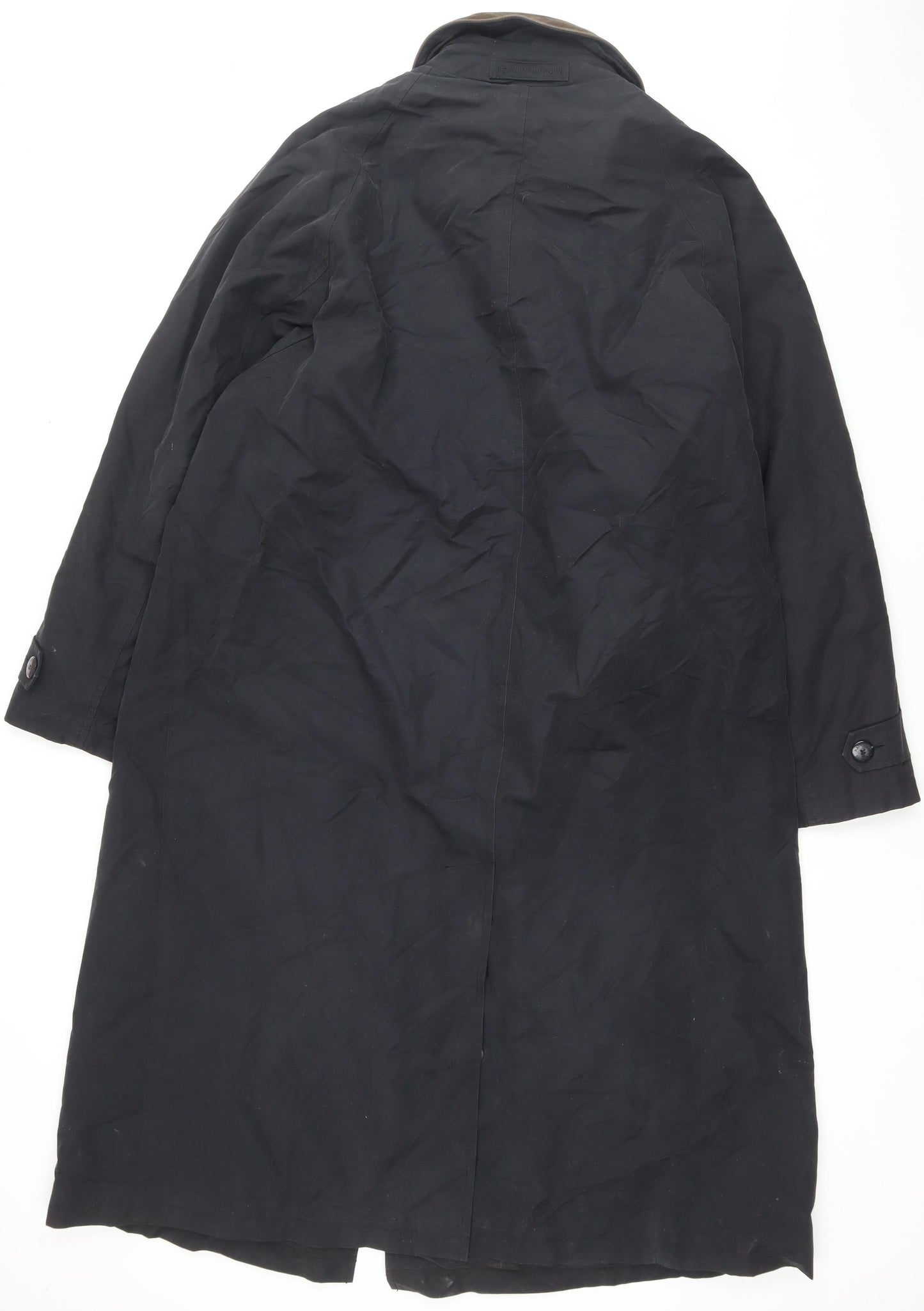 Rainman London Mens Black Pea Coat Coat Size XL Button