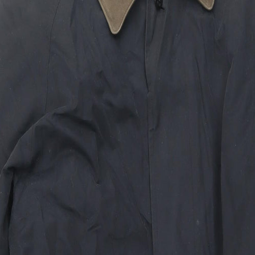 Rainman London Mens Black Pea Coat Coat Size XL Button