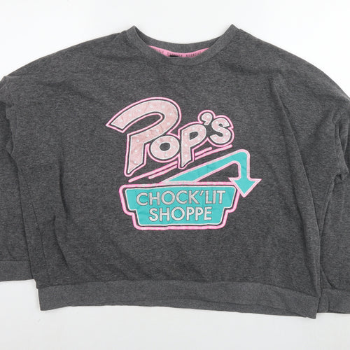 Riverdale Womens Grey Polyester Pullover Sweatshirt Size 14 Pullover - Pop's Shoppe Size 14-16
