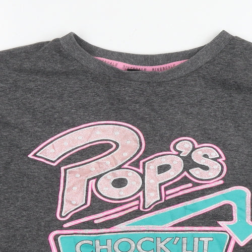 Riverdale Womens Grey Polyester Pullover Sweatshirt Size 14 Pullover - Pop's Shoppe Size 14-16
