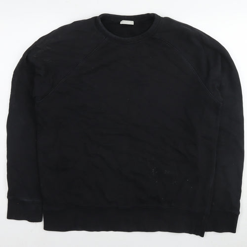 Arket Mens Black Cotton Pullover Sweatshirt Size M
