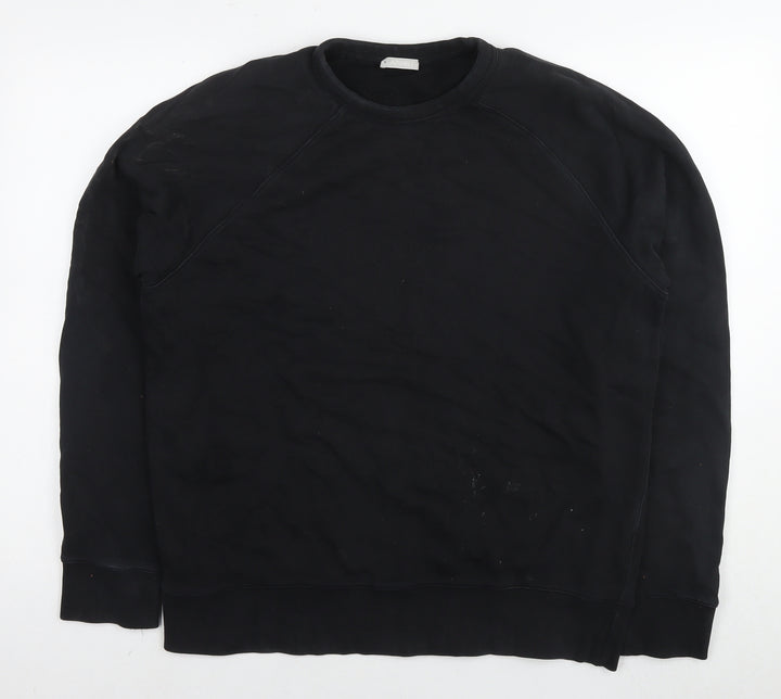 Arket Mens Black Cotton Pullover Sweatshirt Size M