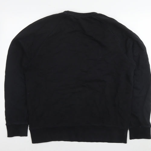 Arket Mens Black Cotton Pullover Sweatshirt Size M