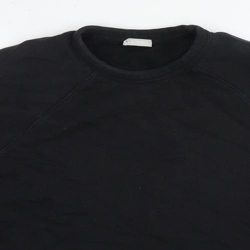 Arket Mens Black Cotton Pullover Sweatshirt Size M