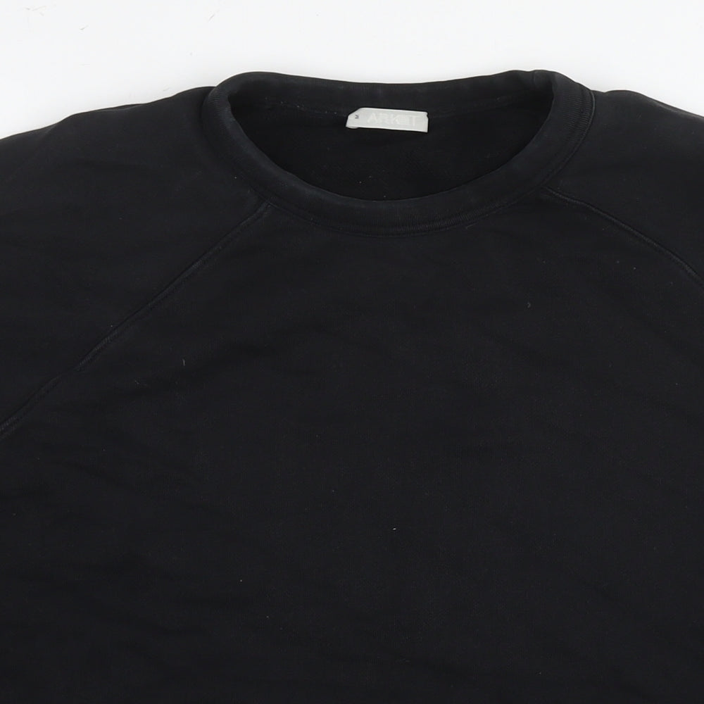Arket Mens Black Cotton Pullover Sweatshirt Size M