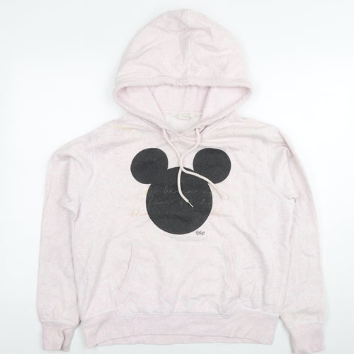 Disney Womens Pink Cotton Pullover Sweatshirt Size M Pullover - Mickey Mouse
