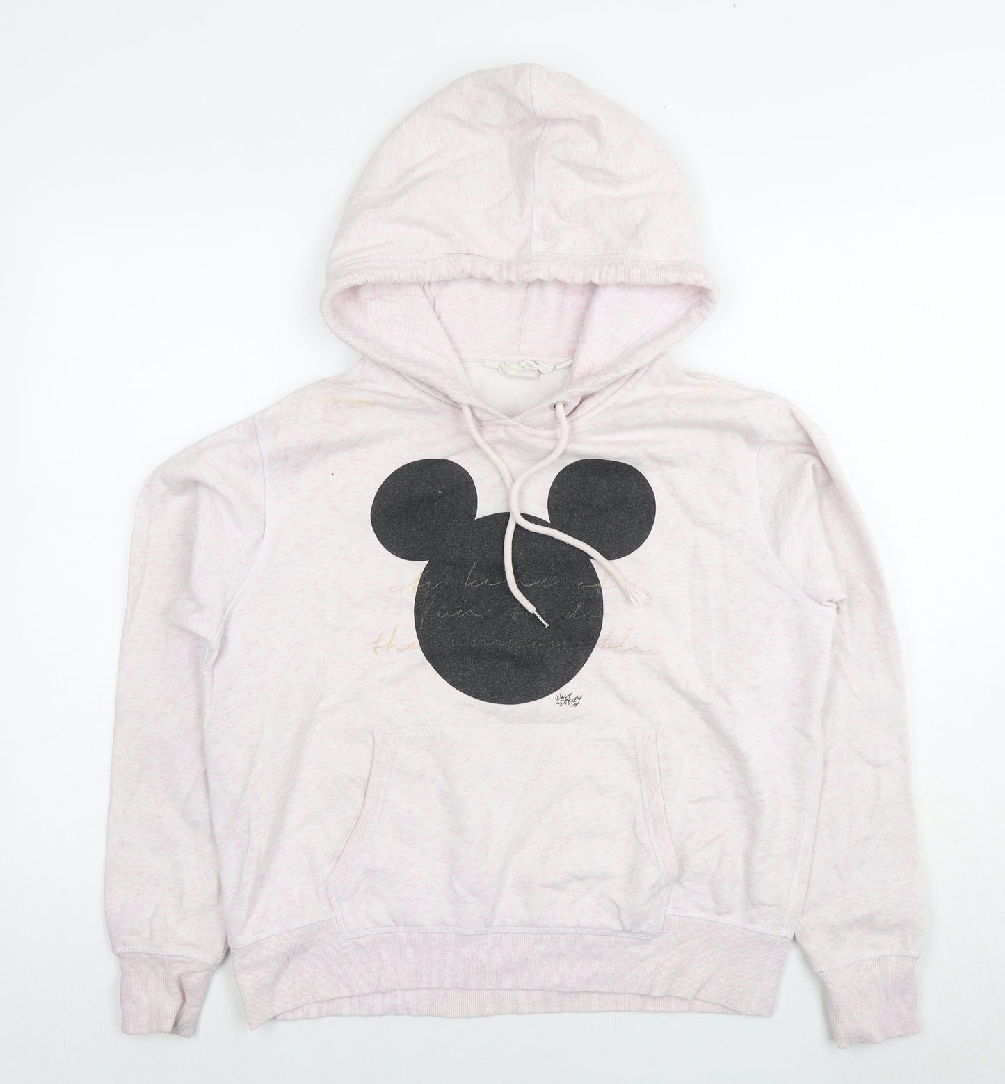 Disney Womens Pink Cotton Pullover Sweatshirt Size M Pullover - Mickey Mouse
