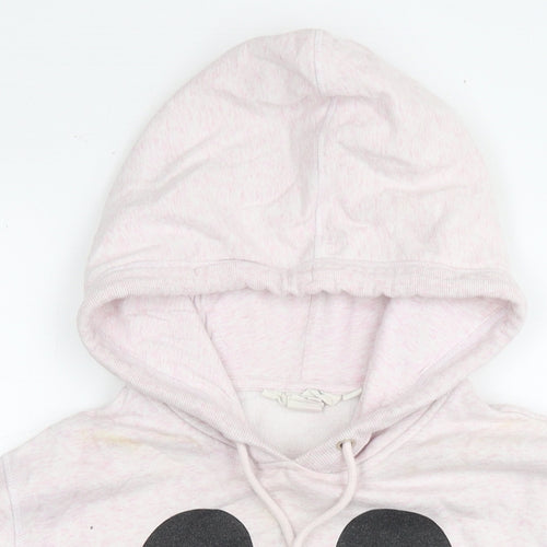 Disney Womens Pink Cotton Pullover Sweatshirt Size M Pullover - Mickey Mouse
