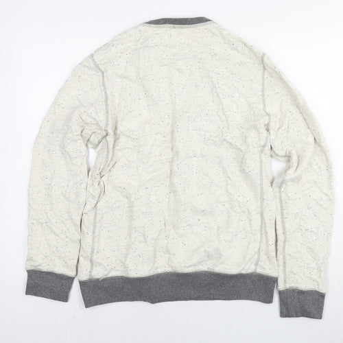 Mango Mens Beige Cotton Pullover Sweatshirt Size L