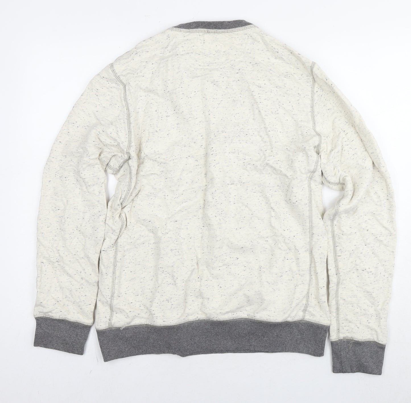Mango Mens Beige Cotton Pullover Sweatshirt Size L