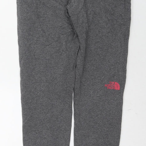 The North Face Boys Grey Cotton Jogger Trousers Size XL L27 in Regular Drawstring