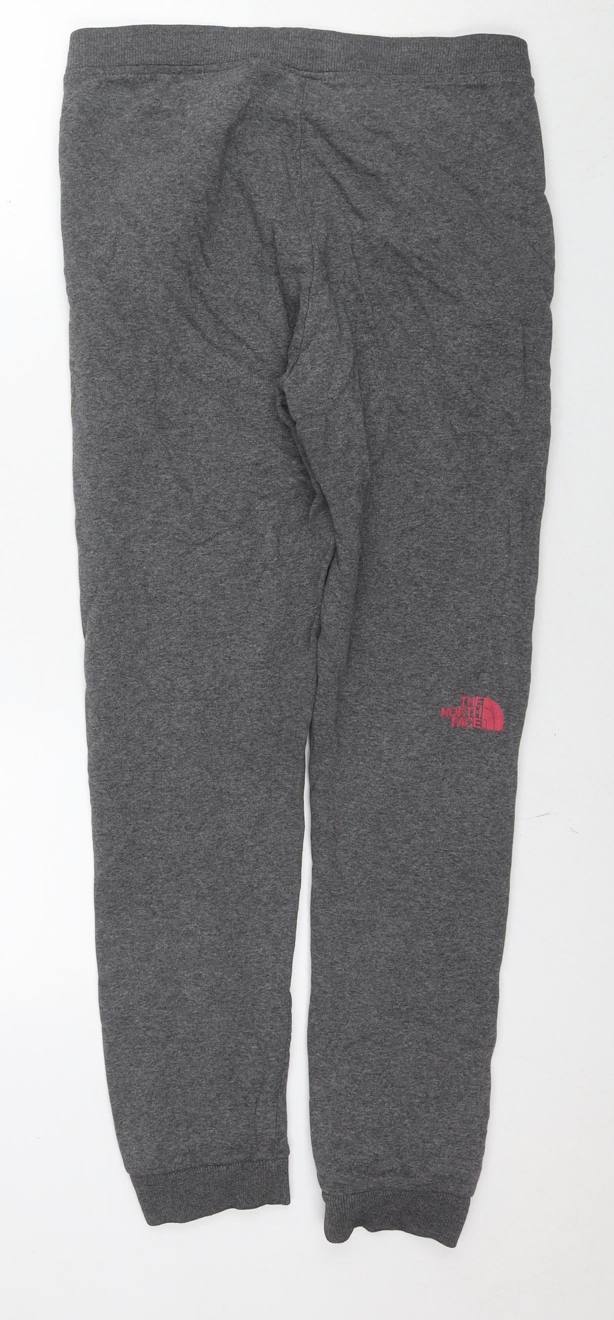 The North Face Boys Grey Cotton Jogger Trousers Size XL L27 in Regular Drawstring