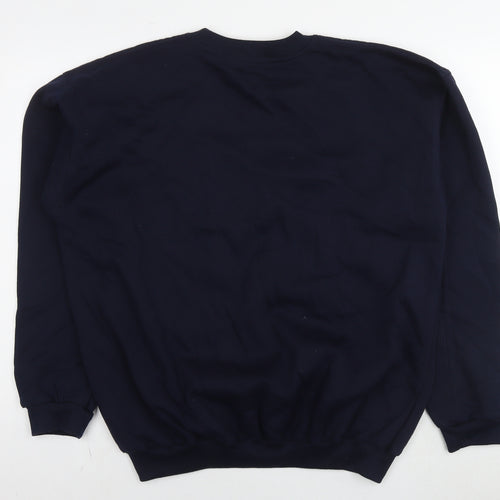 Acacia Womens Blue Cotton Pullover Sweatshirt Size L Pullover - Flower Australia