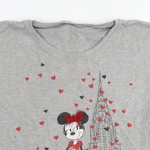 Minnie Mouse Girls Grey Cotton Tunic Sweatshirt Size 13-14 Years Pullover - Minnie Loves Paris
