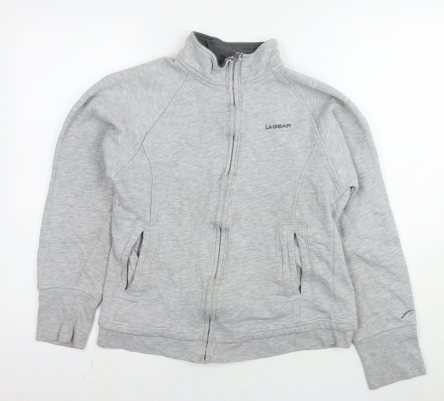 LA Gear Womens Grey Polyester Full Zip Sweatshirt Size 14 Pullover