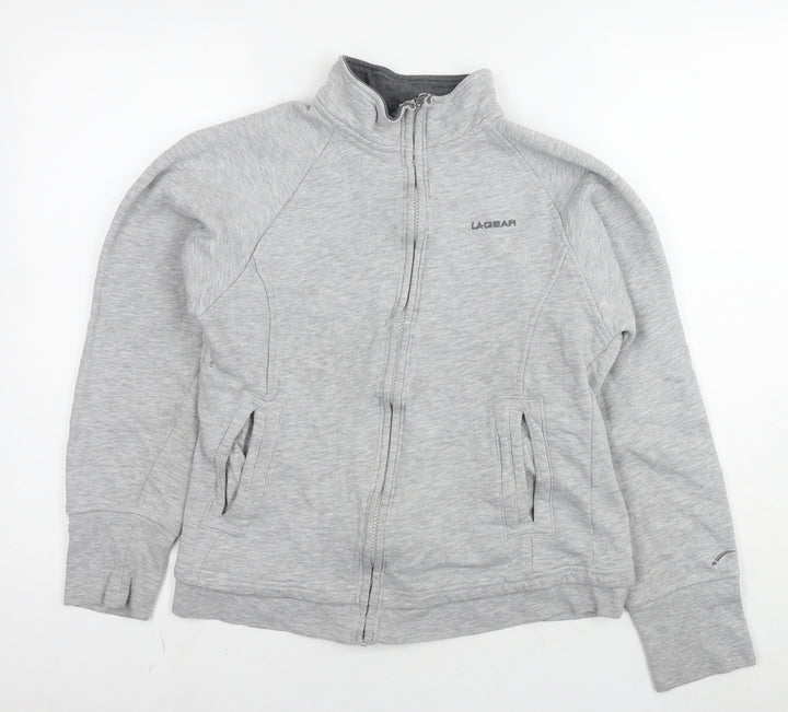 LA Gear Womens Grey Polyester Full Zip Sweatshirt Size 14 Pullover