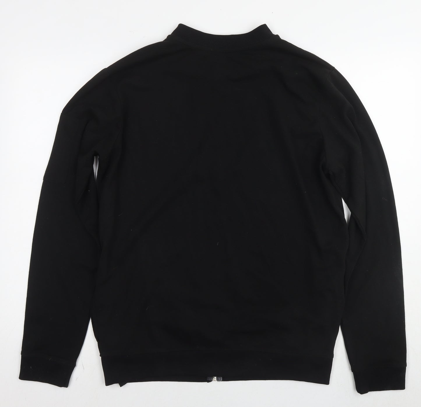 Boohoo Mens Black Cotton Full Zip Sweatshirt Size M
