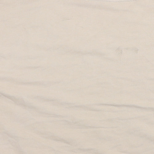 Botique Womens Beige Cotton Pullover Sweatshirt Size M Pullover