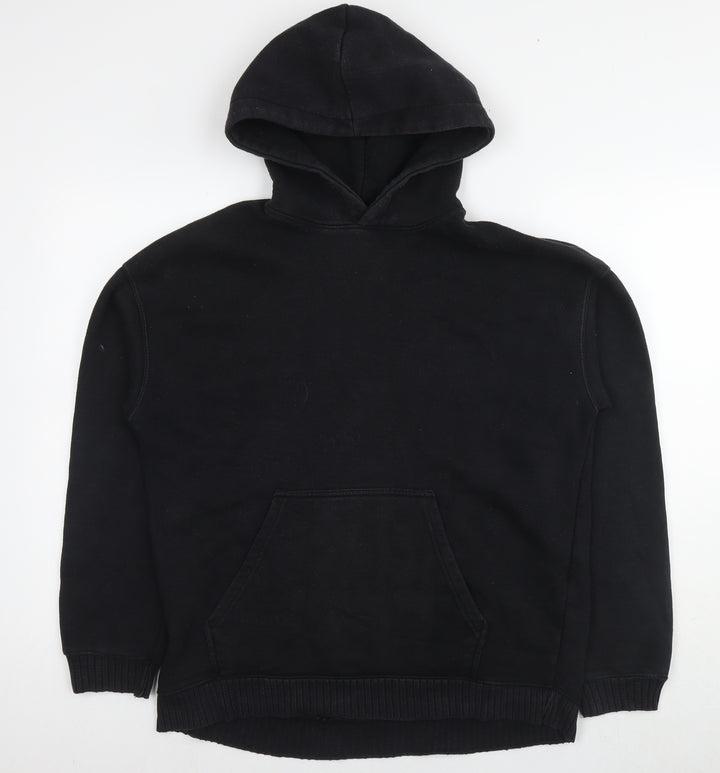Zara Womens Black Polyester Pullover Hoodie Size XS Pullover
