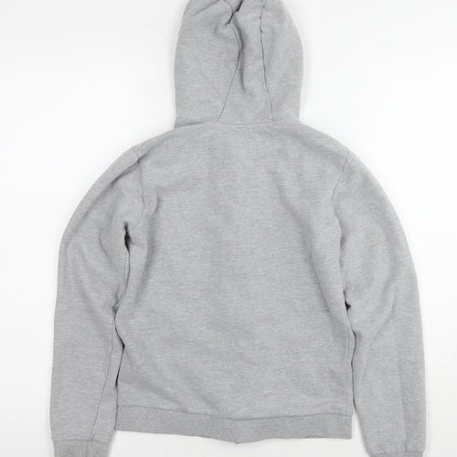 M&Co Girls Grey Cotton Full Zip Hoodie Size 11-12 Years Zip