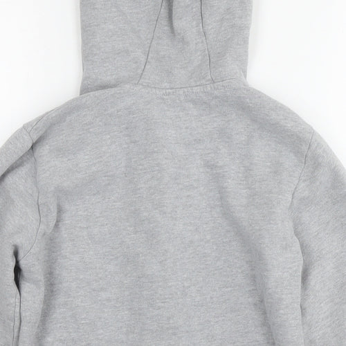 M&Co Girls Grey Cotton Full Zip Hoodie Size 11-12 Years Zip