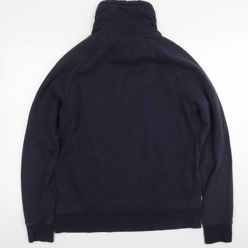 H&M Mens Blue Cotton Pullover Hoodie Size L - Explore Discover
