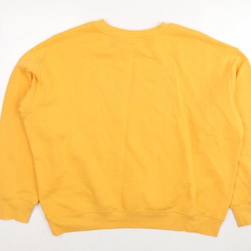 H&M Womens Yellow Cotton Pullover Sweatshirt Size M Pullover - The energy you want to attract
