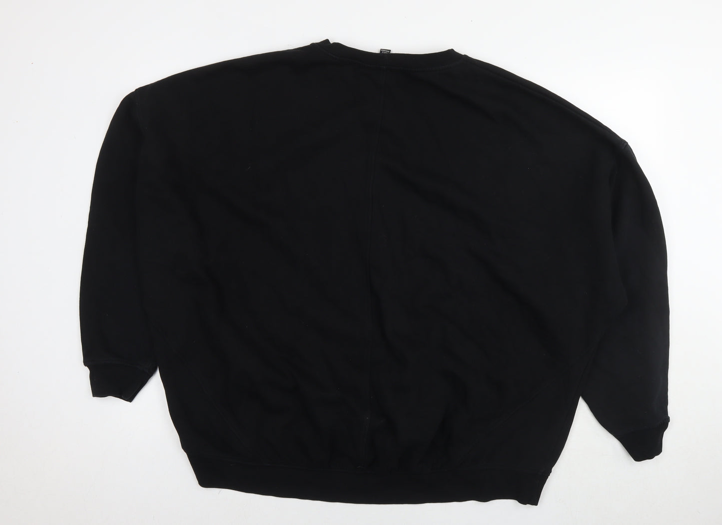 River Island Womens Black Cotton Pullover Sweatshirt Size L Pullover