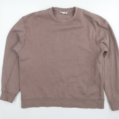 Topshop Womens Brown Cotton Pullover Sweatshirt Size M Pullover