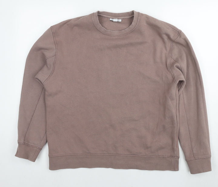 Topshop Womens Brown Cotton Pullover Sweatshirt Size M Pullover