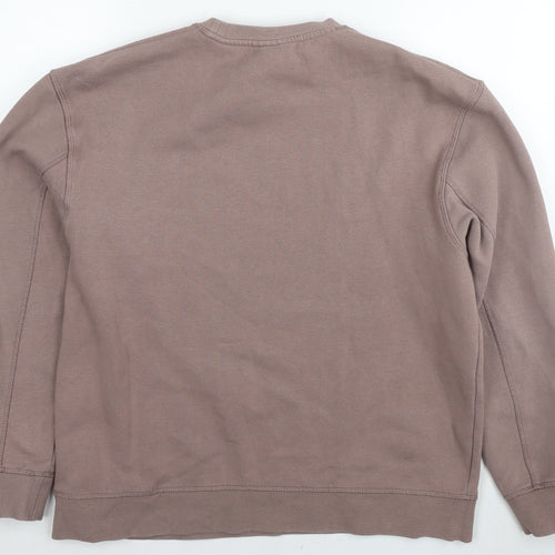 Topshop Womens Brown Cotton Pullover Sweatshirt Size M Pullover
