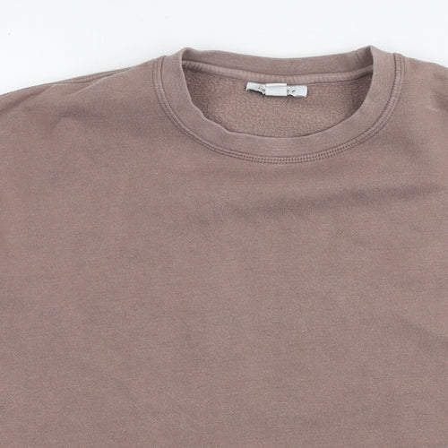 Topshop Womens Brown Cotton Pullover Sweatshirt Size M Pullover