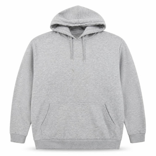 Front view of ASOS women’s black cotton pullover hoodie, size XL, pullover
