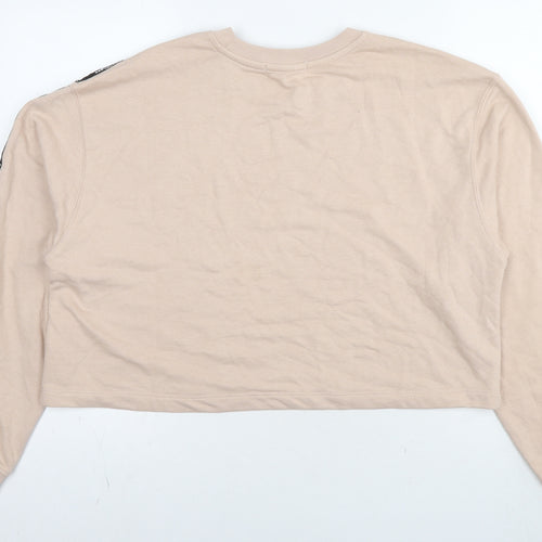 Pull&Bear Womens Beige Cotton Pullover Sweatshirt Size XL Pullover