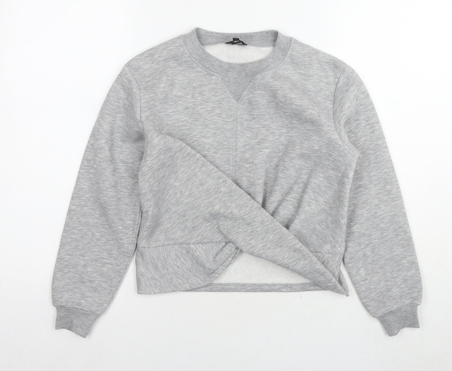 River Island Womens Grey Cotton Pullover Sweatshirt Size S Pullover