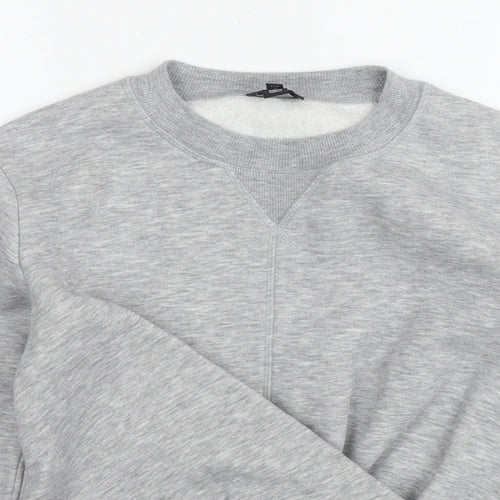 River Island Womens Grey Cotton Pullover Sweatshirt Size S Pullover