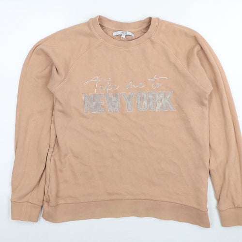 NEXT Womens Beige Cotton Pullover Sweatshirt Size M Pullover - New York