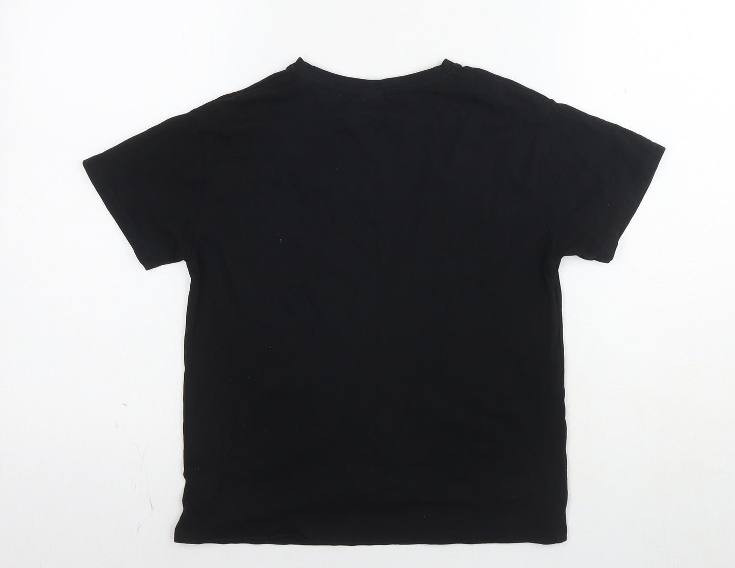 Zara Girls Black Cotton Basic T-Shirt Size 9-10 Years Round Neck Pullover - Weekend Forever