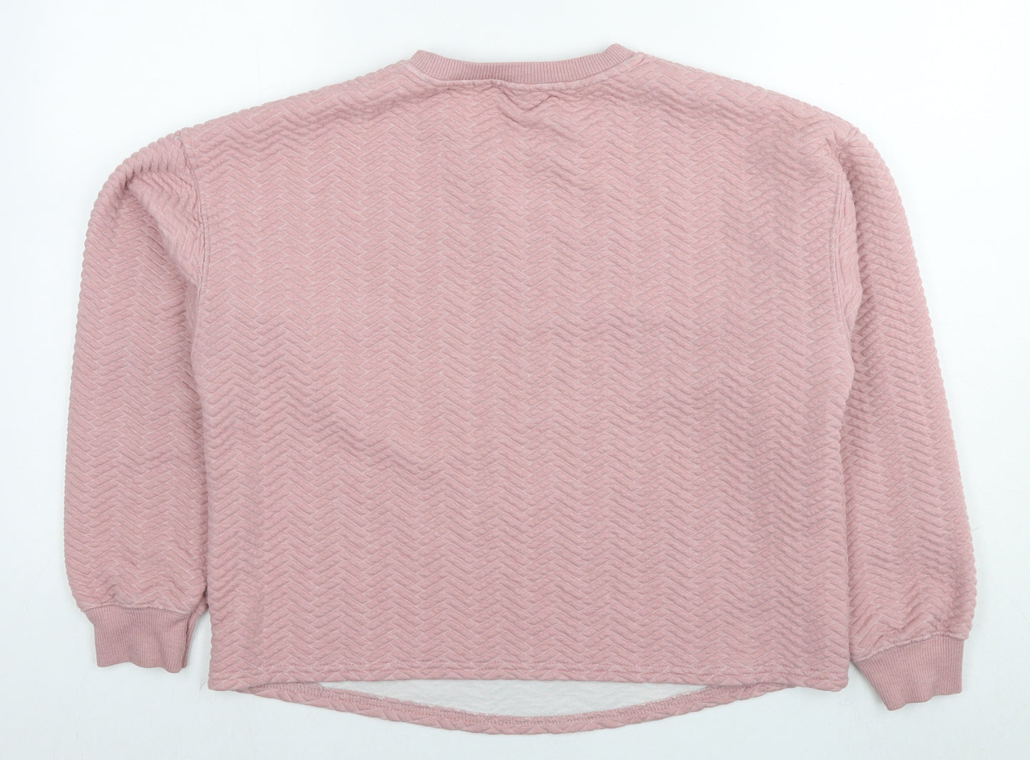 New Look Womens Pink Polyester Pullover Sweatshirt Size M Pullover